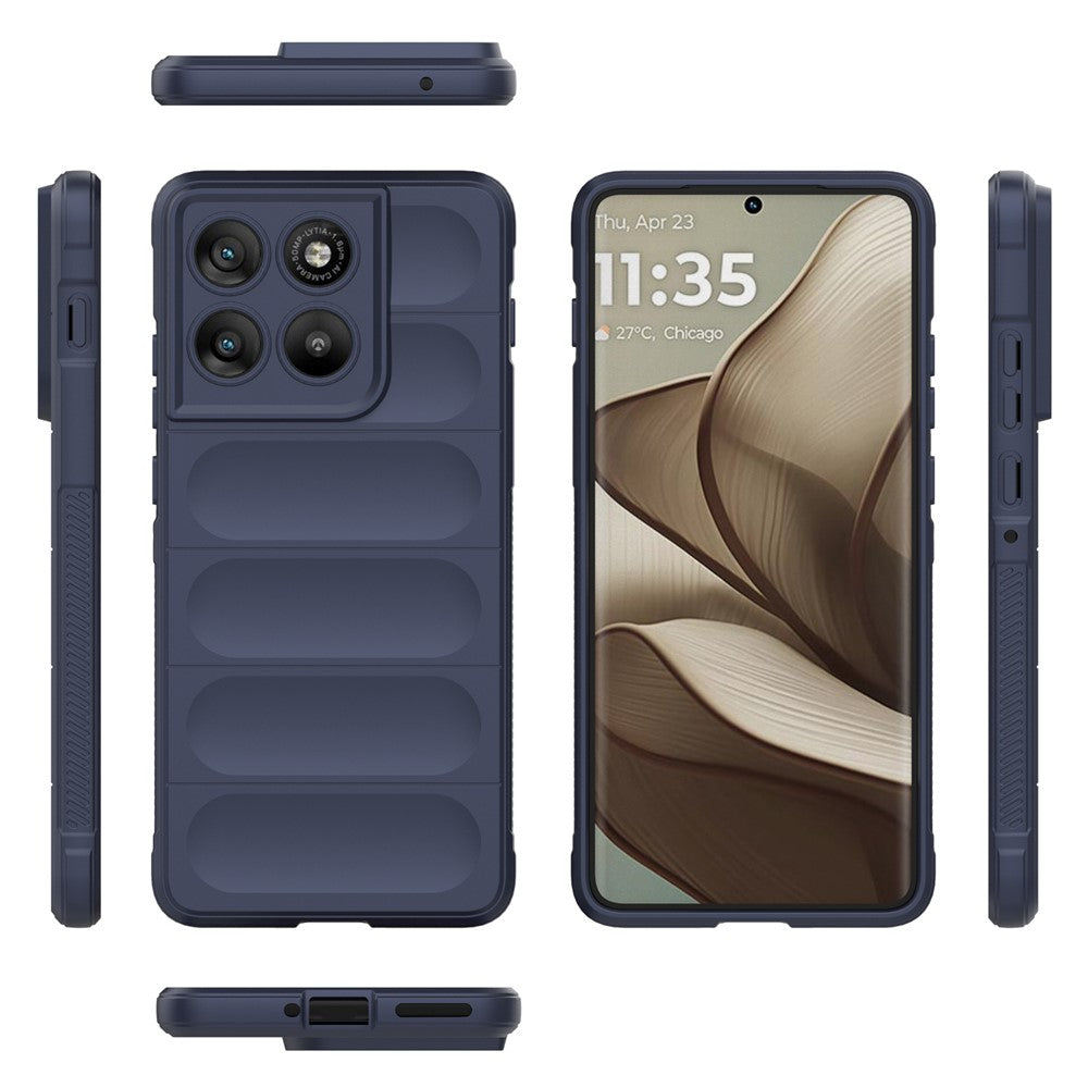 For Motorola Edge 70 5G Case Anti-Drop Soft TPU Rugged Phone Back Cover - Dark Blue