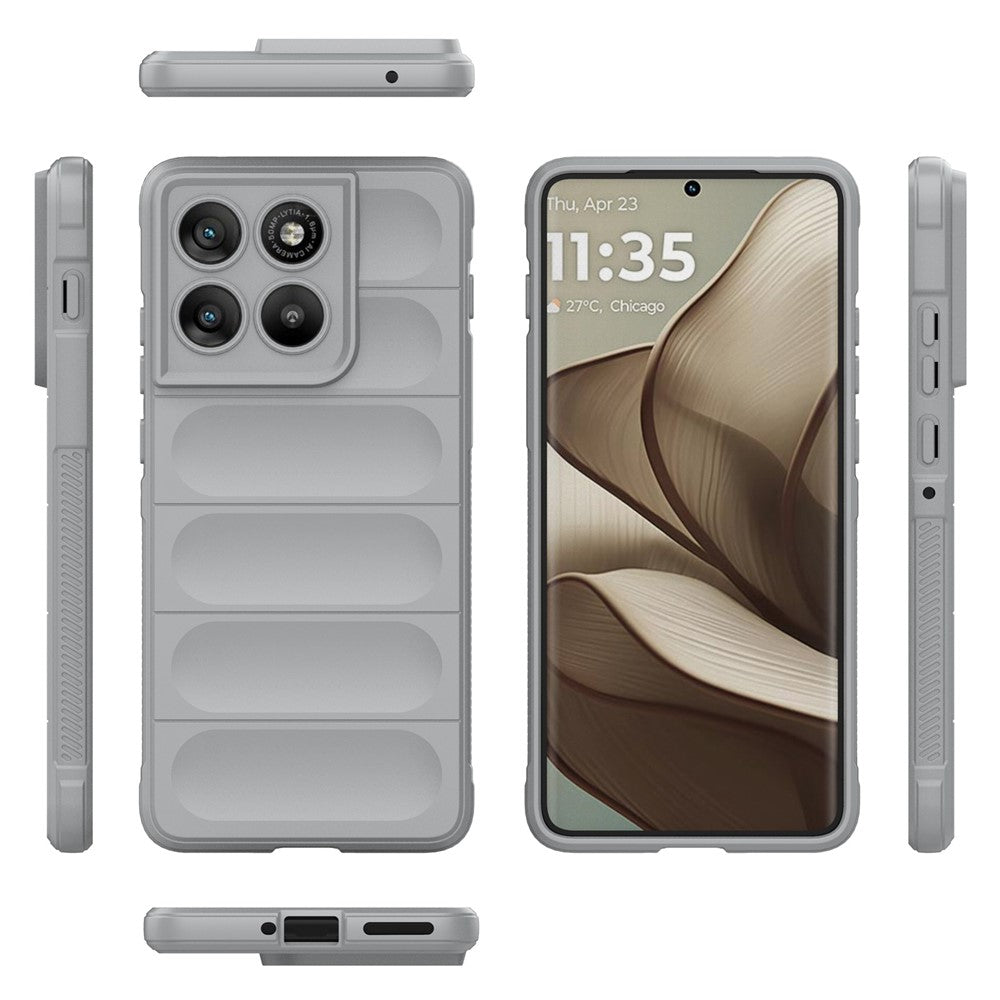 For Motorola Edge 70 5G Case Anti-Drop Soft TPU Rugged Phone Back Cover - Light Grey