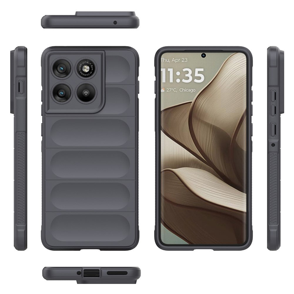 For Motorola Edge 70 5G Case Anti-Drop Soft TPU Rugged Phone Back Cover - Dark Grey