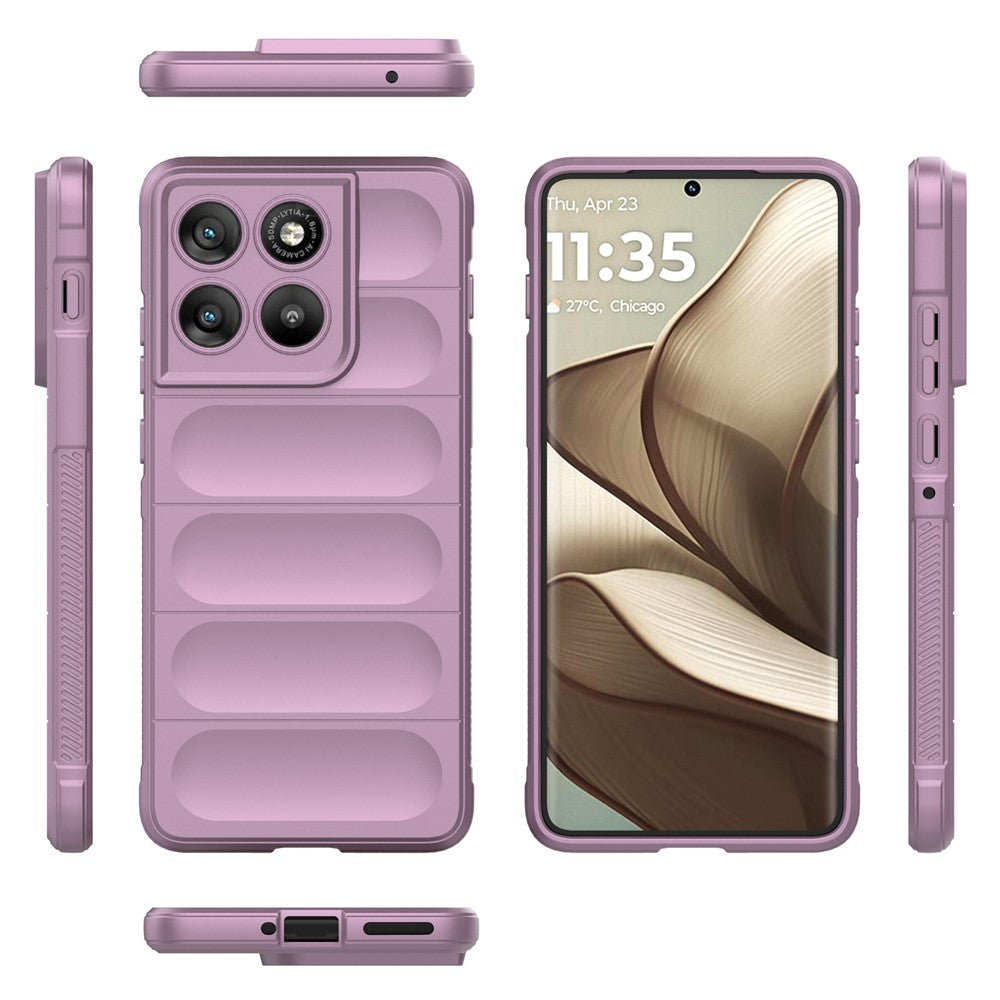For Motorola Edge 70 5G Case Anti-Drop Soft TPU Rugged Phone Back Cover - Light Purple