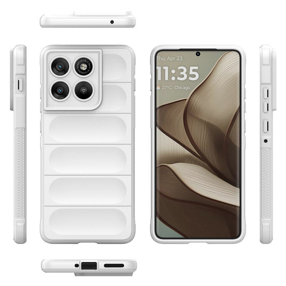For Motorola Edge 70 5G Case Anti-Drop Soft TPU Rugged Phone Back Cover - White
