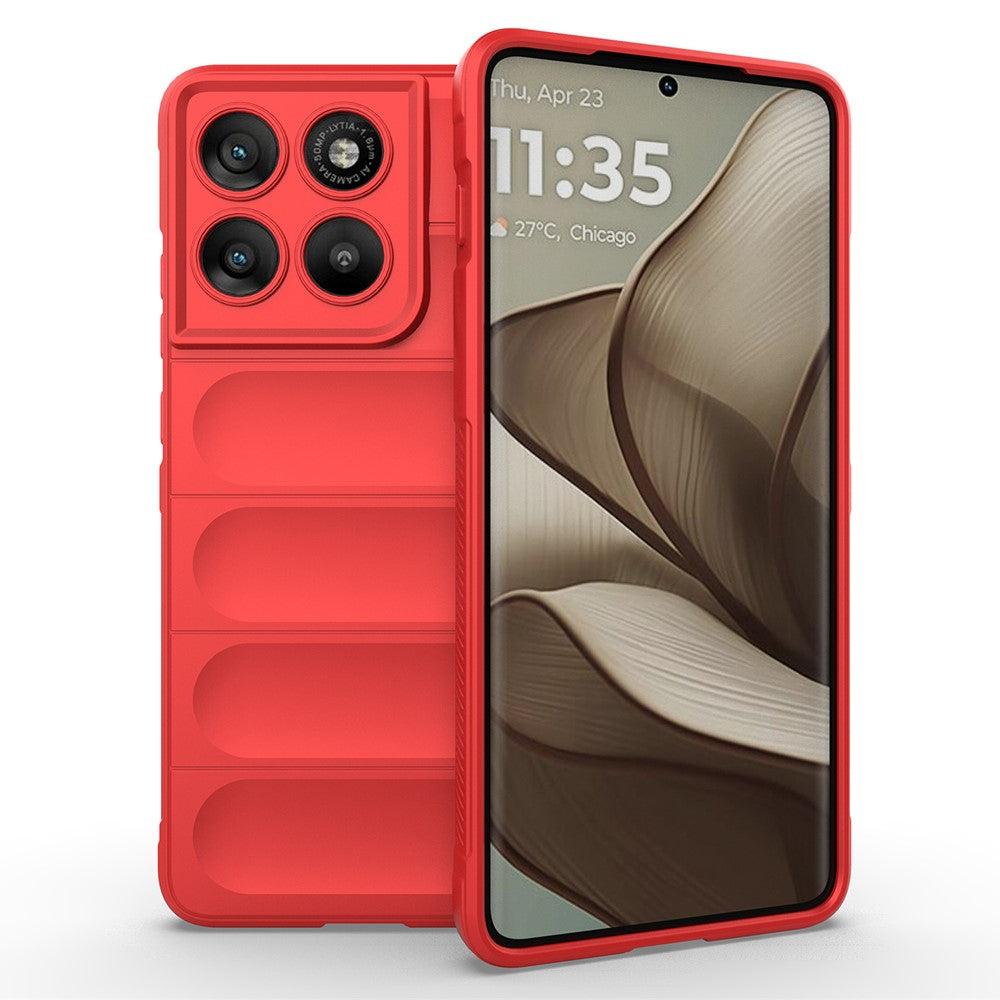 AMORUS For Motorola Edge 70 5G Case Shockproof Soft TPU Rugged Phone Back Cover - Red