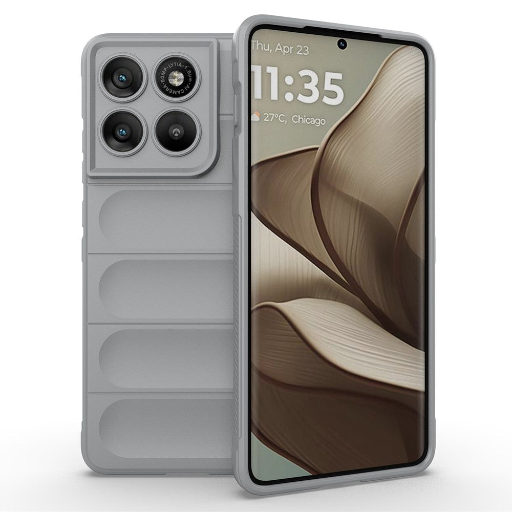 AMORUS For Motorola Edge 70 5G Case Shockproof Soft TPU Rugged Phone Back Cover - Light Grey