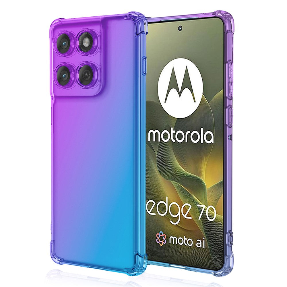 For Motorola Edge 70 5G Case Gradient Color TPU Phone Case Anti-Drop Phone Cover - Purple  /  Blue