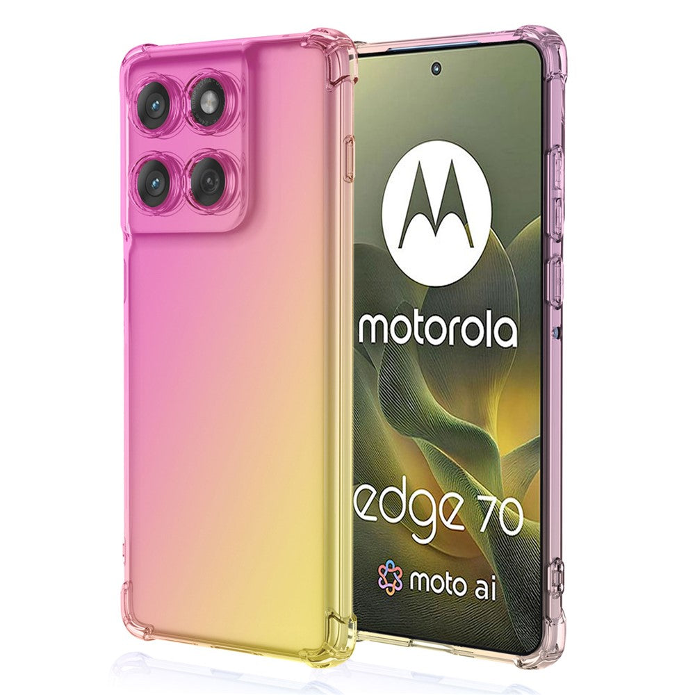For Motorola Edge 70 5G Case Gradient Color TPU Phone Case Anti-Drop Phone Cover -  Pink  /  Gold