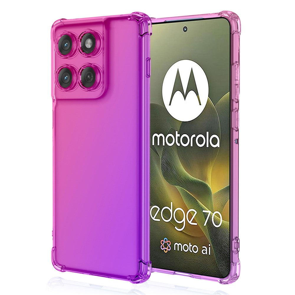 For Motorola Edge 70 5G Case Gradient Color TPU Phone Case Anti-Drop Phone Cover - Pink  /  Purple