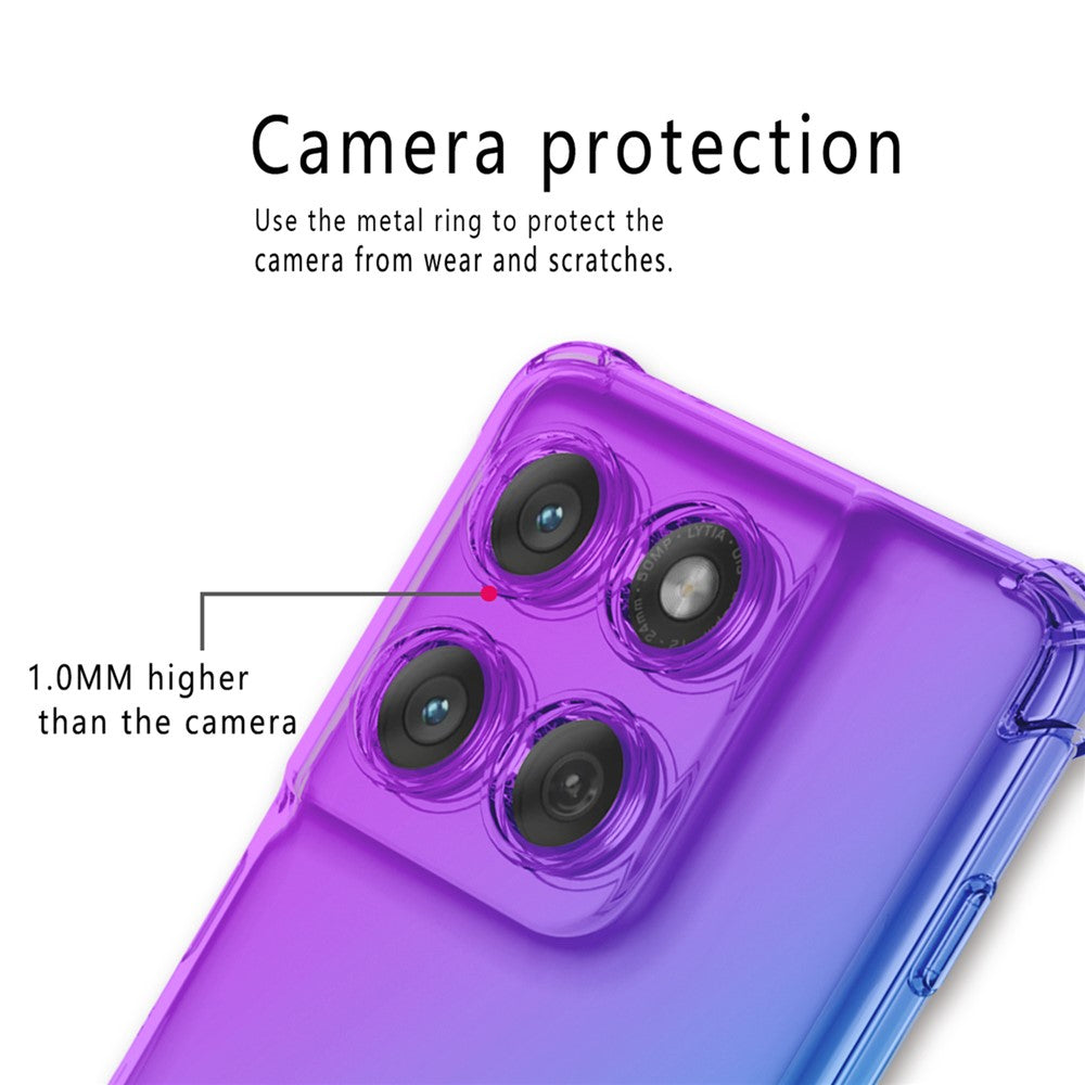 For Motorola Edge 70 5G Case Gradient Color TPU Phone Case Anti-Drop Phone Cover - Pink  /  Purple