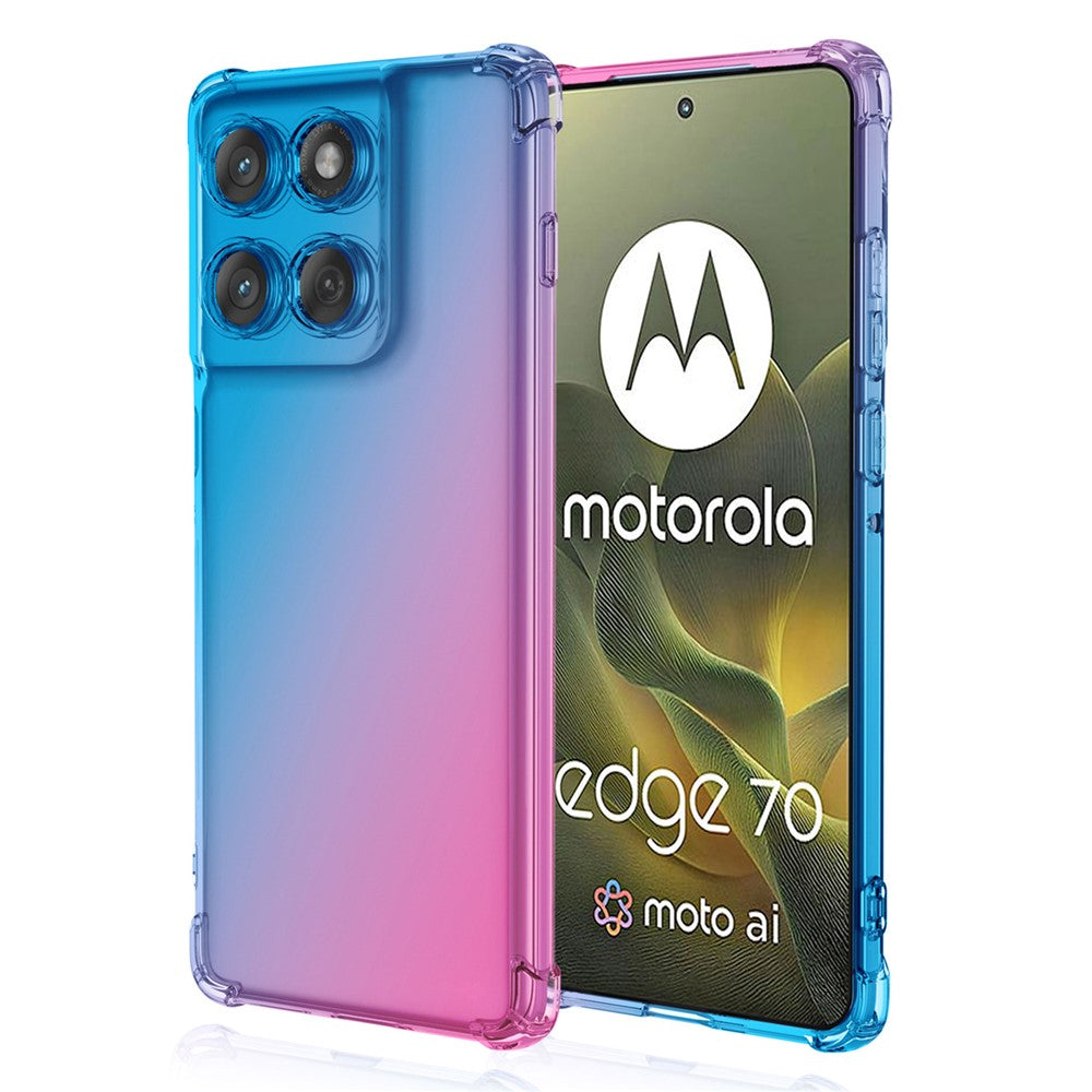 For Motorola Edge 70 5G Case Gradient Color TPU Phone Case Anti-Drop Phone Cover - Blue  /  Pink