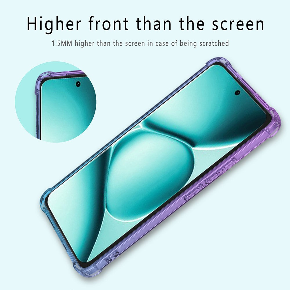 For Xiaomi Poco M8 Pro 5G / Redmi Note 15 Pro+ 5G (Global) Case Gradient Color TPU Anti-Drop Phone Cover - Pink  /  Green