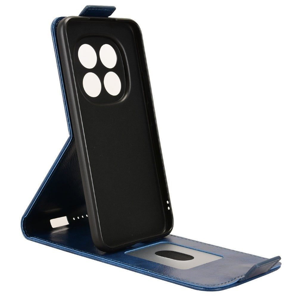 For Xiaomi Redmi Note 15 Pro 4G (Global) Stand Case Magnetic Clasp Vertical Flip Leather Phone Cover with Card Holder - Dark Blue