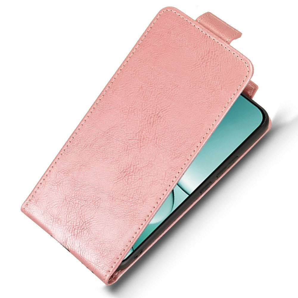 For Xiaomi Redmi Note 15 Pro 4G (Global) Stand Case Magnetic Clasp Vertical Flip Leather Phone Cover with Card Holder - Rose Gold
