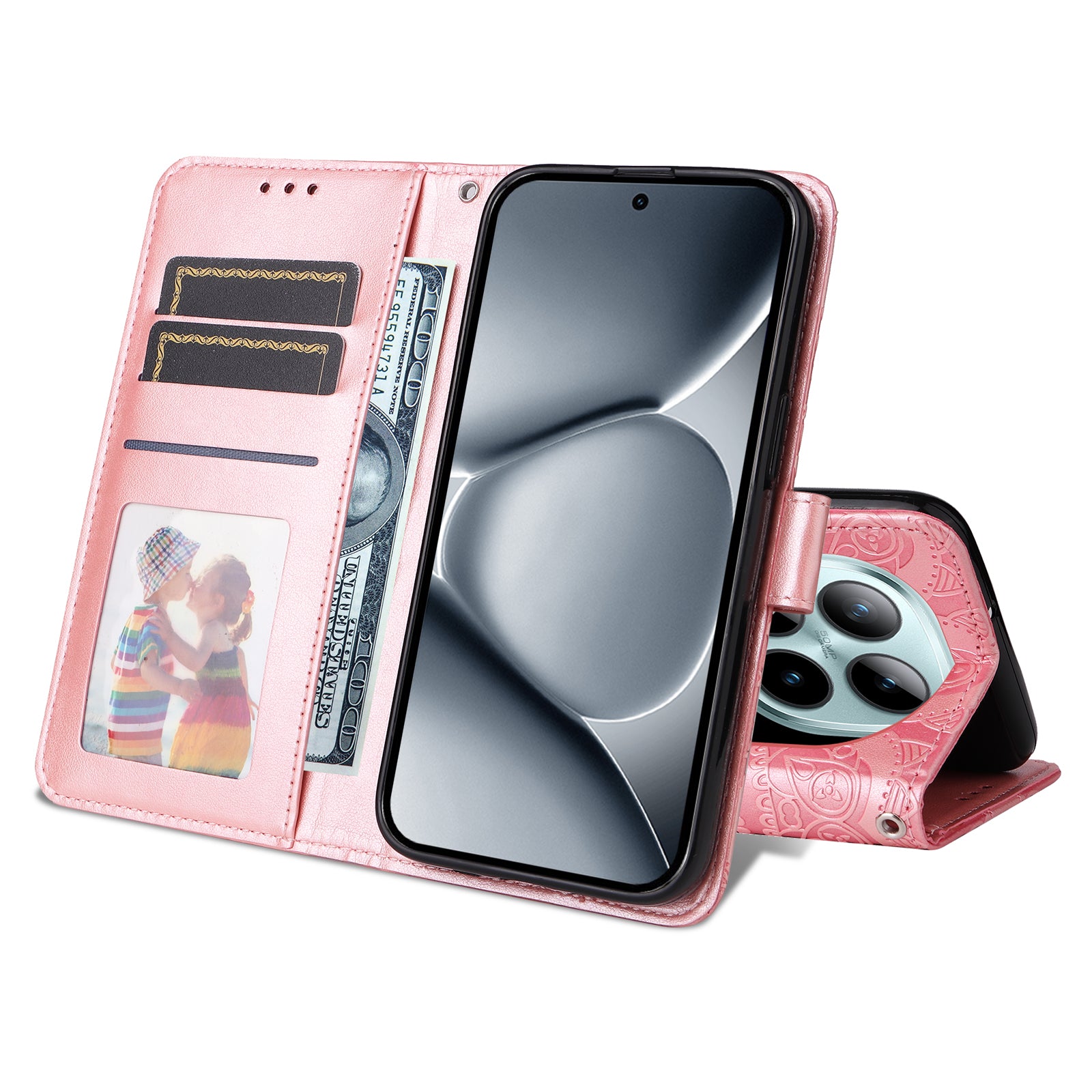 For Xiaomi Poco M8 Pro 5G / Redmi Note 15 Pro+ 5G (Global) Case Sunflower Imprint Leather Wallet Phone Cover - Pink