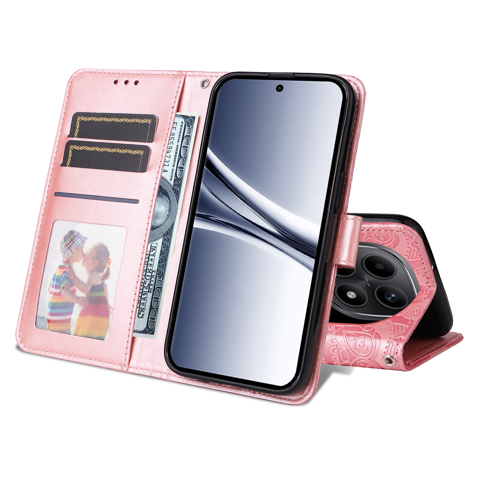 For Xiaomi Poco M8 5G / Redmi Note 15 5G (Global) / 15 4G (Global) Case Sunflower Imprint Leather Wallet Phone Cover - Pink