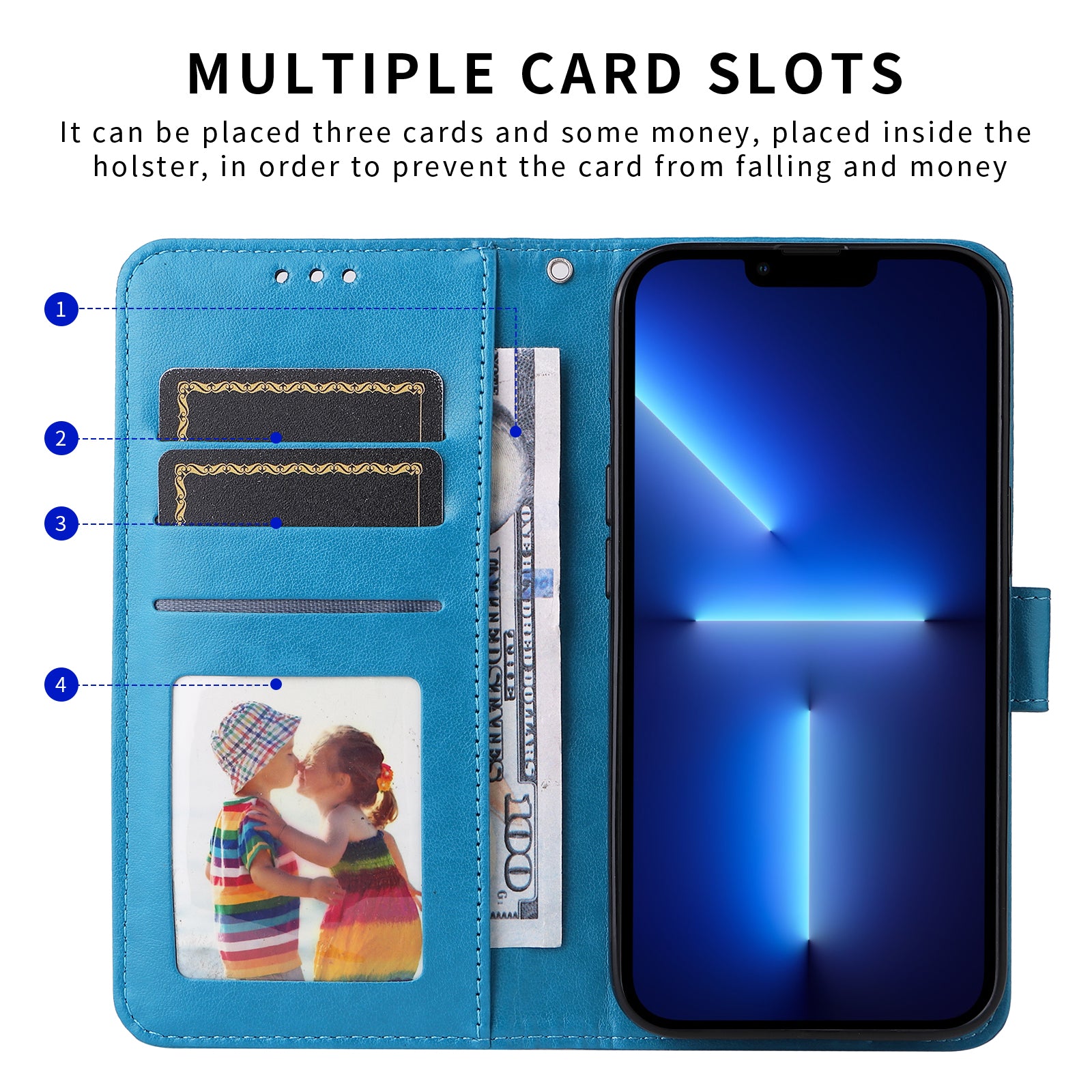 For Xiaomi Poco M8 5G / Redmi Note 15 5G (Global) / 15 4G (Global) Case Sunflower Imprint Leather Wallet Phone Cover - Blue