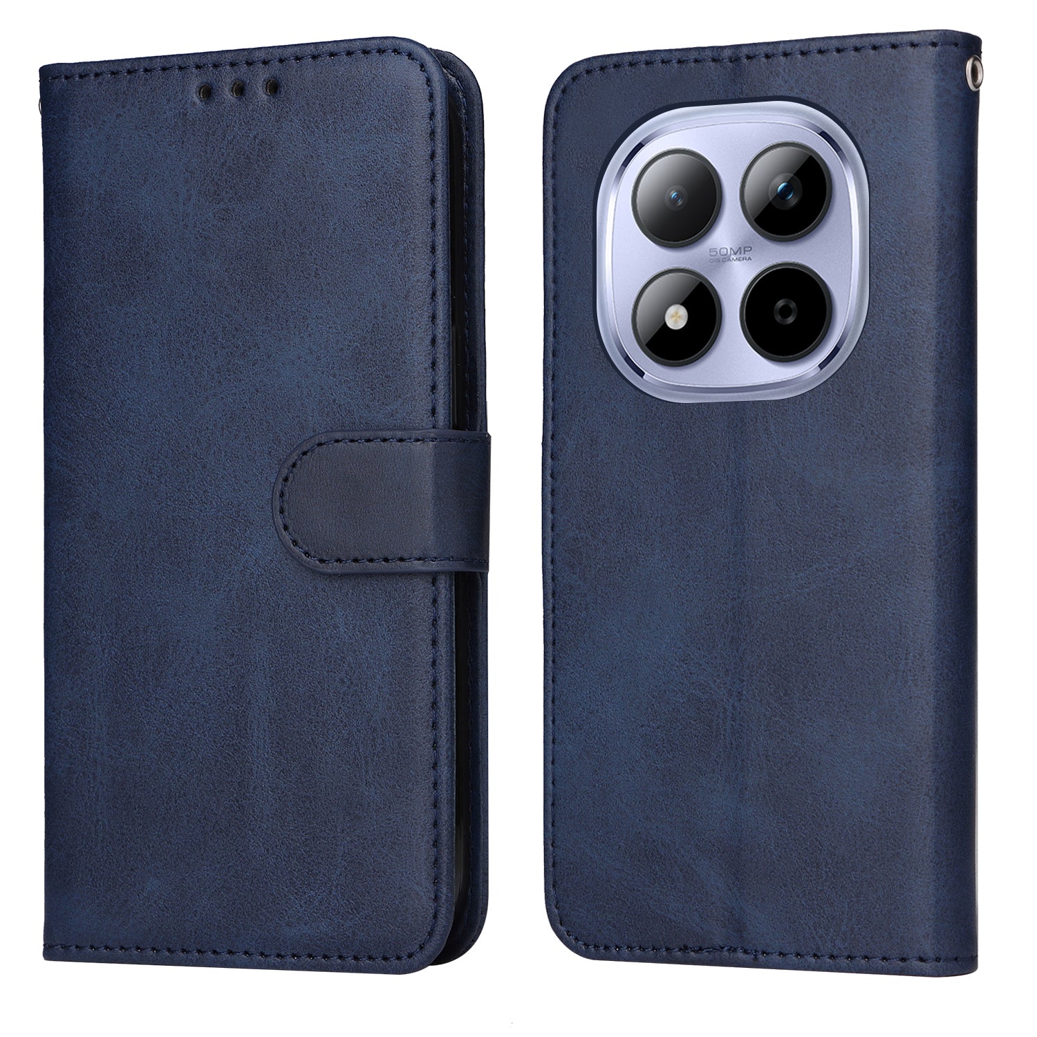 For Xiaomi Redmi Note 15 Pro 4G (Global) Case Wallet PU Leather Folio Flip Phone Cover - Blue