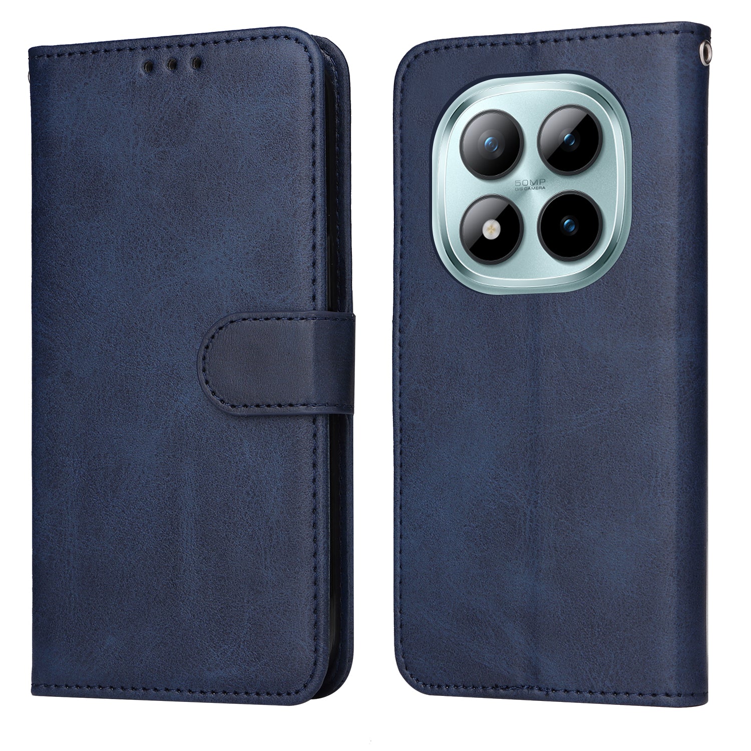 For Xiaomi Poco M8 Pro 5G / Redmi Note 15 Pro+ 5G (Global) Case Wallet PU Leather Folio Flip Phone Cover - Blue