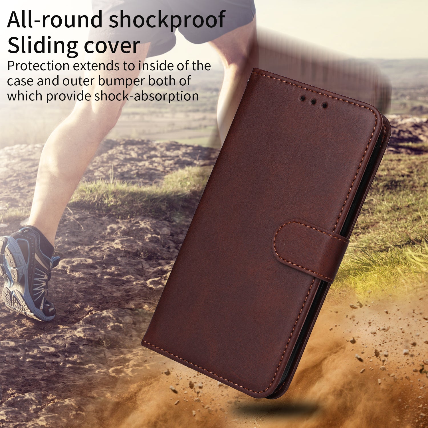 For Xiaomi Poco M8 5G / Redmi Note 15 5G (Global) / 15 4G (Global) Case Wallet PU Leather Folio Flip Phone Cover - Brown