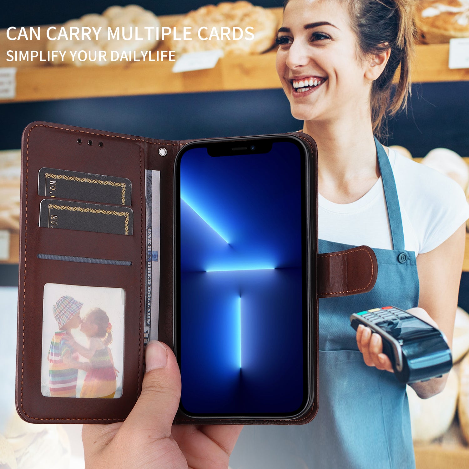For Xiaomi Poco M8 5G / Redmi Note 15 5G (Global) / 15 4G (Global) Case Wallet PU Leather Folio Flip Phone Cover - Brown