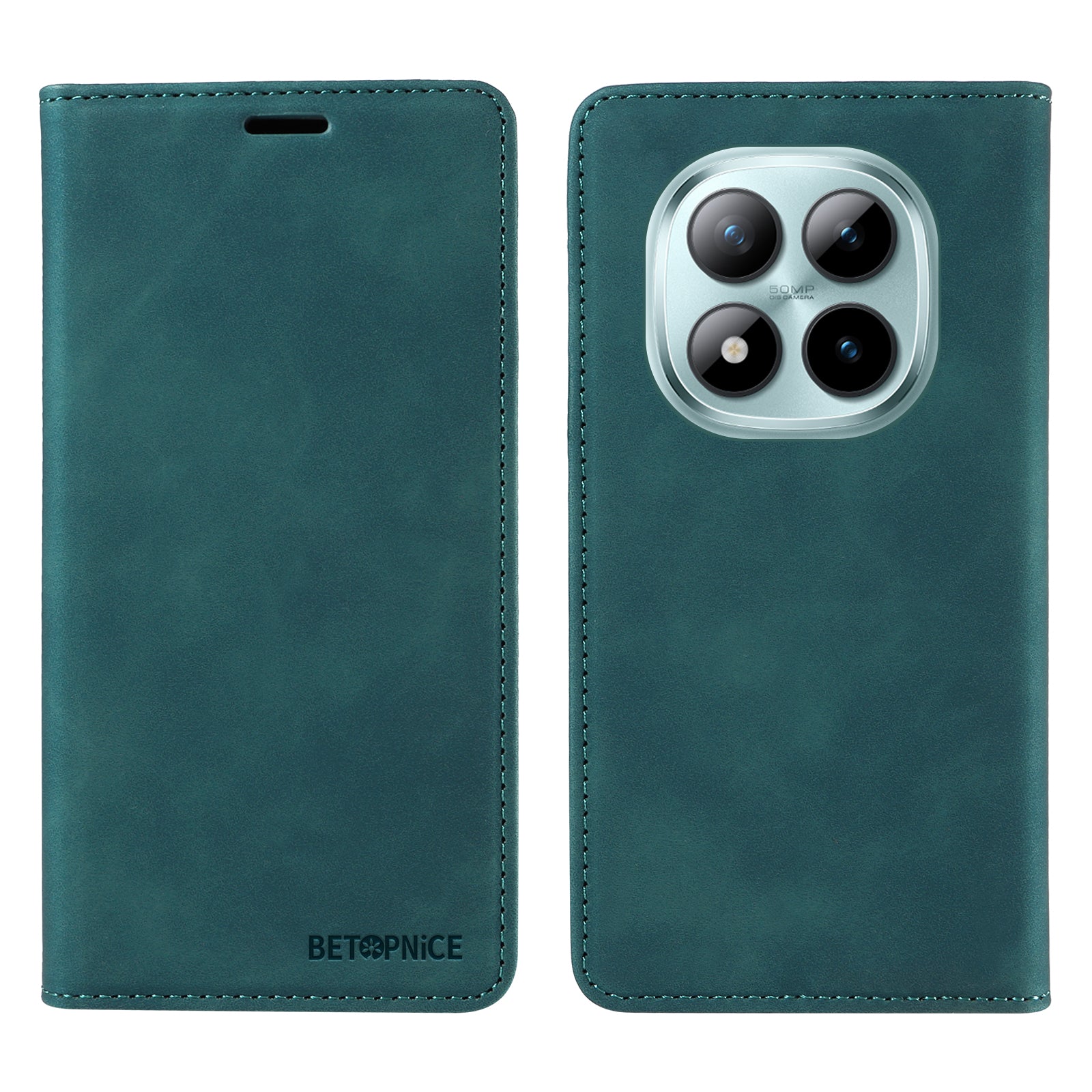 For Xiaomi Poco M8 Pro 5G / Redmi Note 15 Pro+ 5G (Global) Case BETOPNICE Magnetic Closure RFID Blocking Wallet Stand Leather Phone Cover - Green