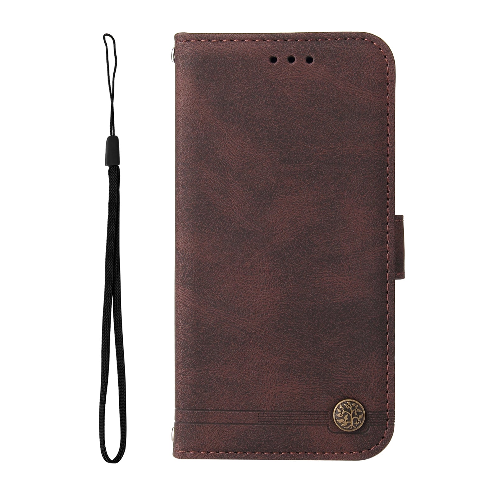 For Xiaomi Poco M8 Pro 5G / Redmi Note 15 Pro+ 5G (Global) Leather Wallet Cases Skin Touch Phone Cover Stand with Strap - Brown