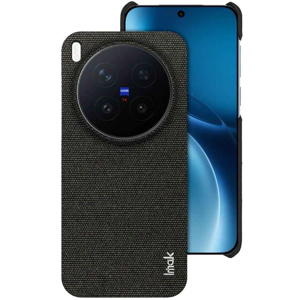 IMAK Ruiyi Series for vivo X300 Pro 5G Case Fabric Texture Leather + PC Phone Back Cover - Black