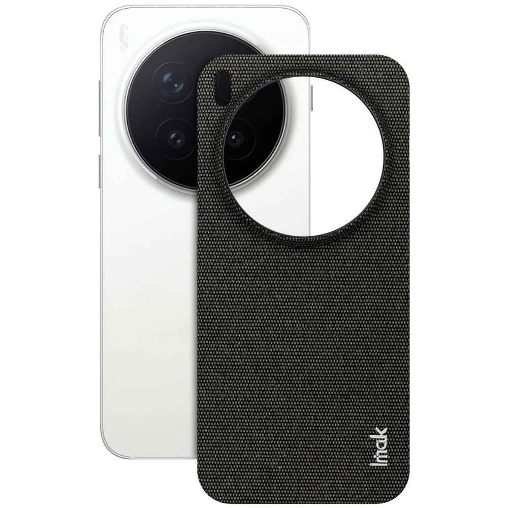 IMAK Ruiyi Series for vivo X300 Pro 5G Case Fabric Texture Leather + PC Phone Back Cover - Black
