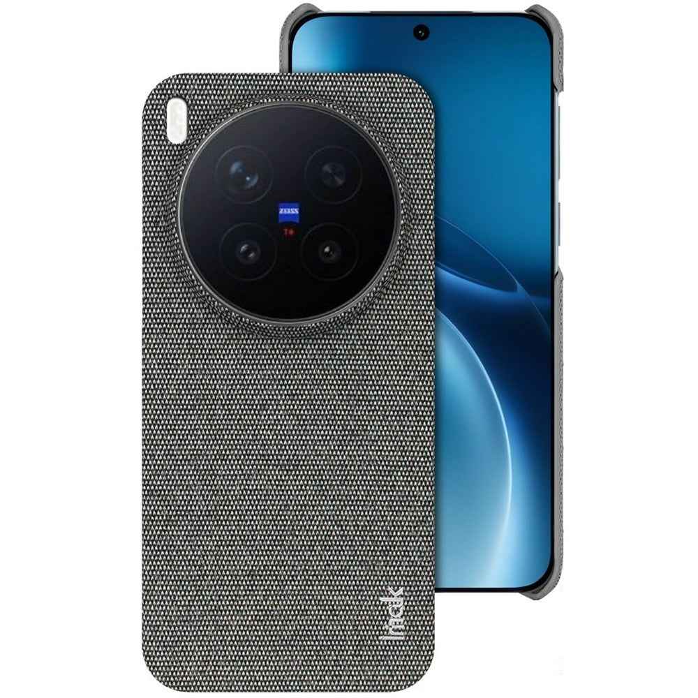 IMAK Ruiyi Series for vivo X300 Pro 5G Case Fabric Texture Leather + PC Phone Back Cover - Dark Grey
