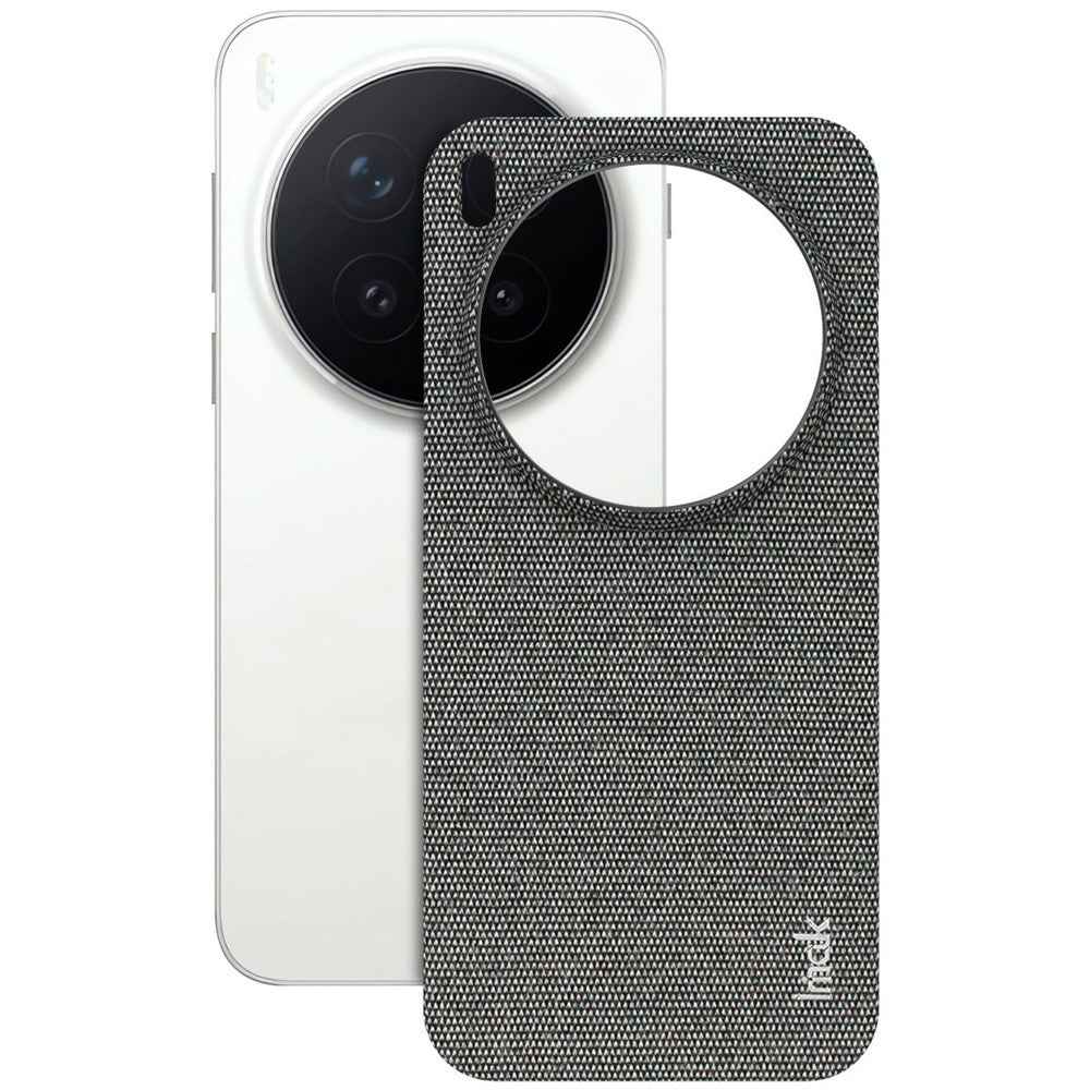 IMAK Ruiyi Series for vivo X300 Pro 5G Case Fabric Texture Leather + PC Phone Back Cover - Dark Grey