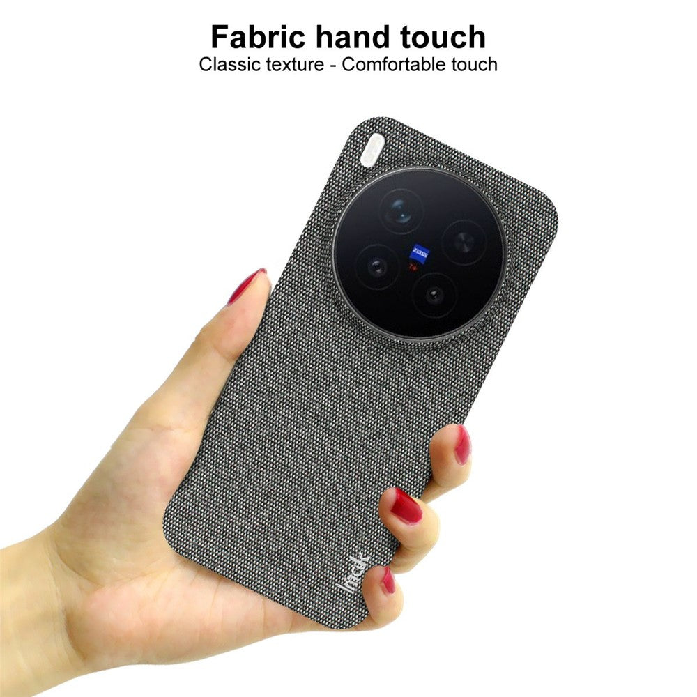 IMAK Ruiyi Series for vivo X300 Pro 5G Case Fabric Texture Leather + PC Phone Back Cover - Dark Grey