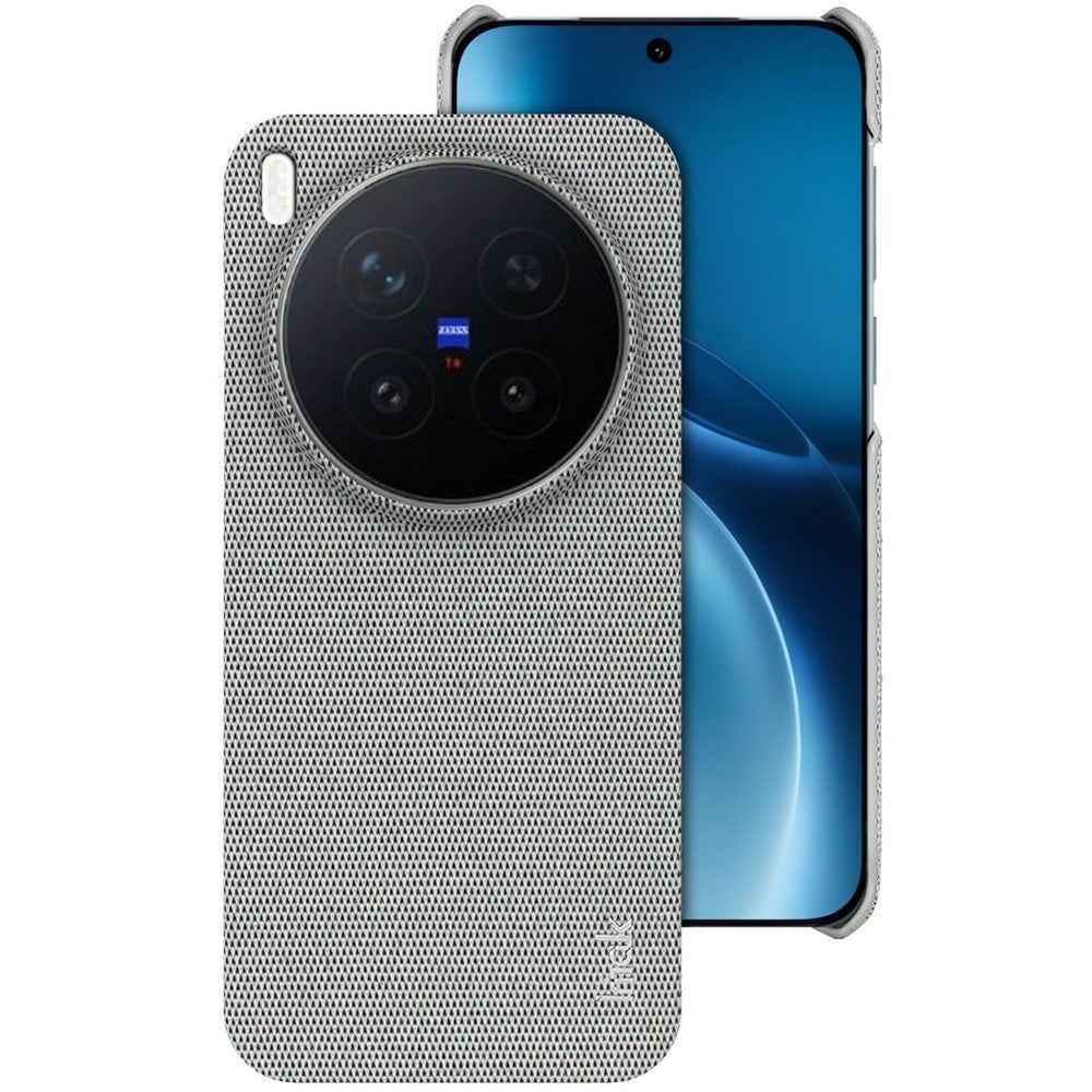 IMAK Ruiyi Series for vivo X300 Pro 5G Case Fabric Texture Leather + PC Phone Back Cover - Light Grey