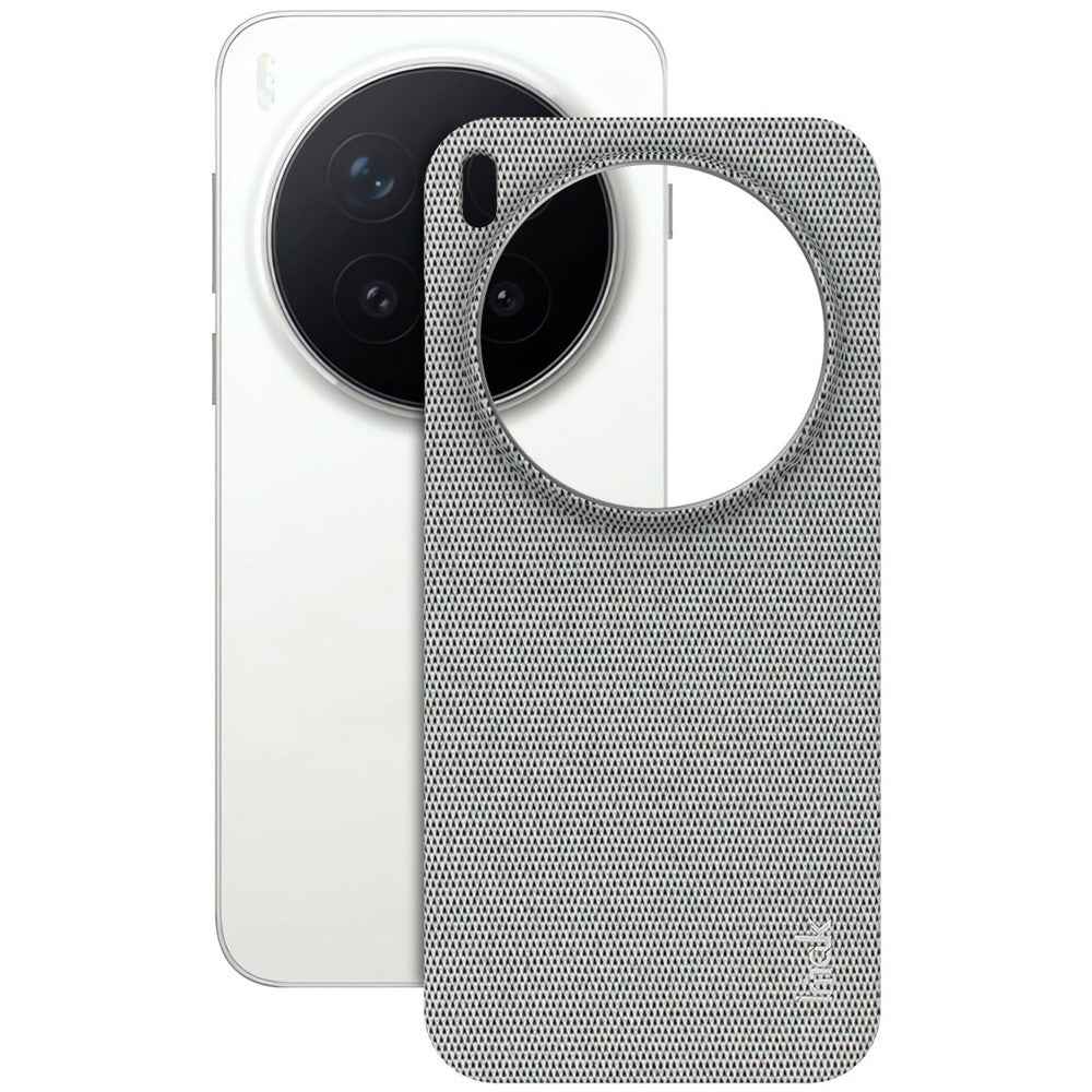 IMAK Ruiyi Series for vivo X300 Pro 5G Case Fabric Texture Leather + PC Phone Back Cover - Light Grey