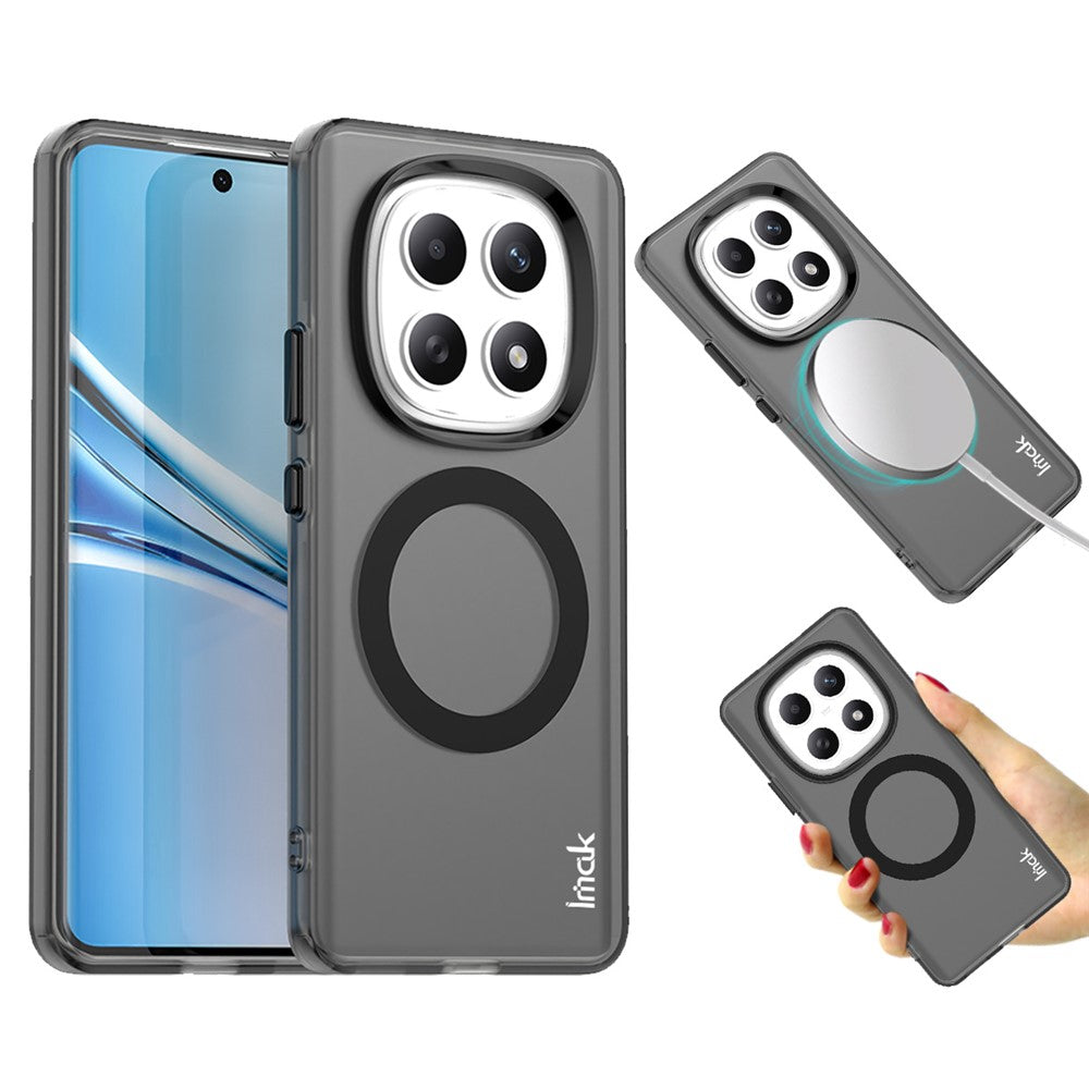 IMAK For Xiaomi Poco M8 5G / Redmi Note 15 5G (Global) Magnetic Case PC + TPU Phone Back Cover - Black