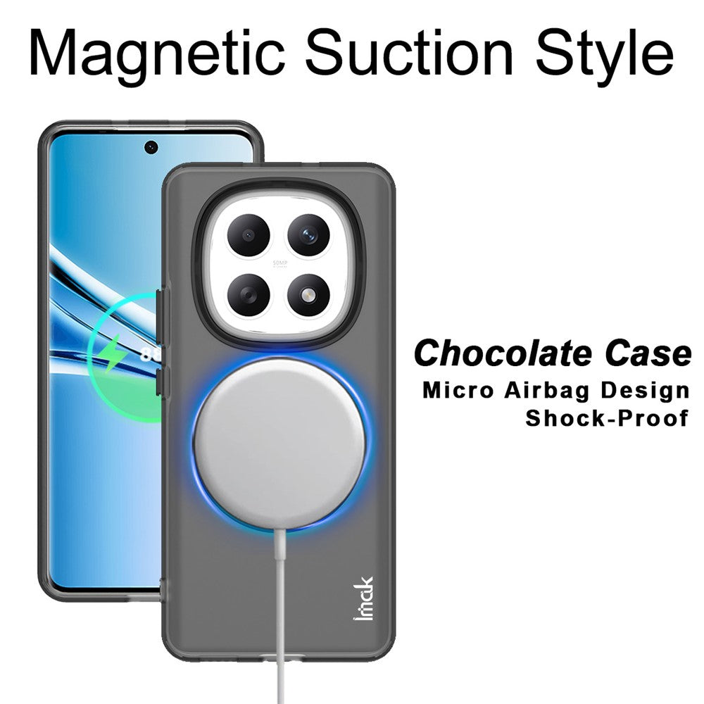 IMAK For Xiaomi Poco M8 5G / Redmi Note 15 5G (Global) Magnetic Case PC + TPU Phone Back Cover - Black