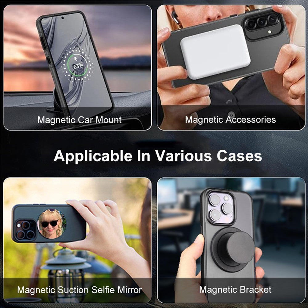 IMAK For Xiaomi Poco M8 5G / Redmi Note 15 5G (Global) Magnetic Case PC + TPU Phone Back Cover - Black
