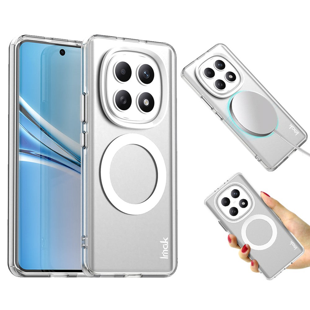 IMAK For Xiaomi Poco M8 5G / Redmi Note 15 5G (Global) Magnetic Case PC + TPU Phone Back Cover - White