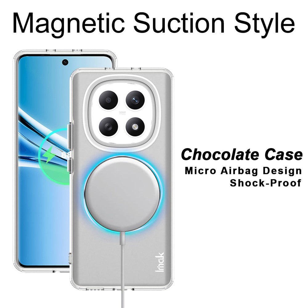 IMAK For Xiaomi Poco M8 5G / Redmi Note 15 5G (Global) Magnetic Case PC + TPU Phone Back Cover - White