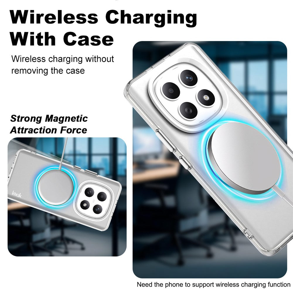 IMAK For Xiaomi Poco M8 5G / Redmi Note 15 5G (Global) Magnetic Case PC + TPU Phone Back Cover - White