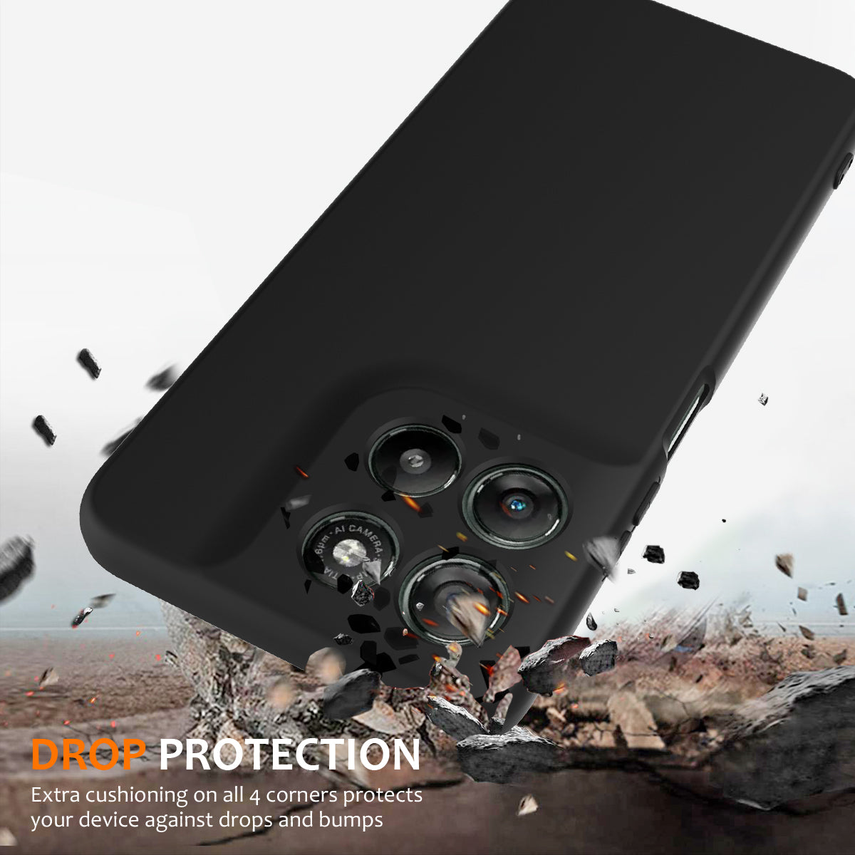 For Motorola Moto G57 5G / Motorola Moto G57 Power 5G / Motorola Moto G100 5G (2025) / Motorola Moto G100s 5G / Motorola Moto G67 Power 5G Magnetic Case Anti-Drop Liquid Silicone Phone Cover - Black