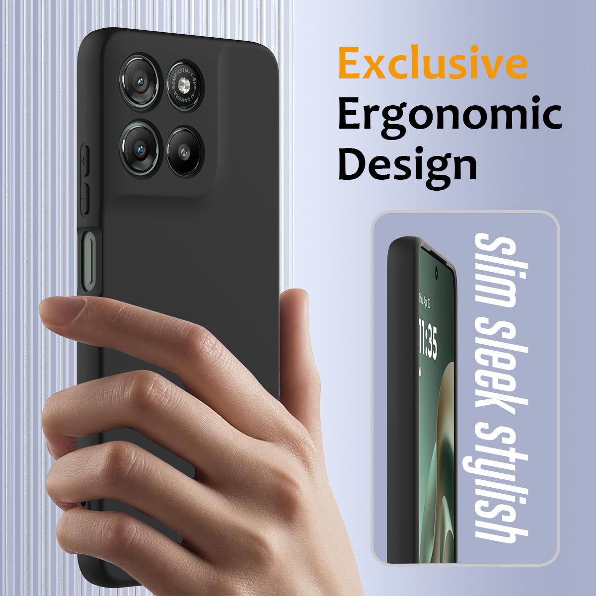 For Motorola Moto G57 5G / Motorola Moto G57 Power 5G / Motorola Moto G100 5G (2025) / Motorola Moto G100s 5G / Motorola Moto G67 Power 5G Magnetic Case Anti-Drop Liquid Silicone Phone Cover - Black