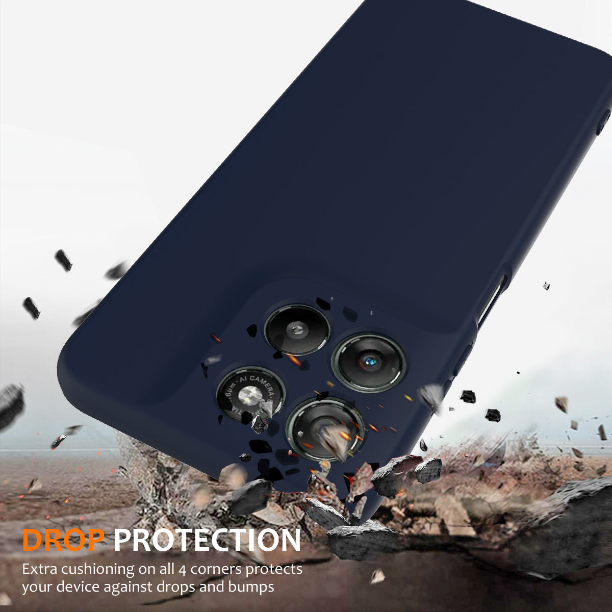 For Motorola Moto G57 5G / Motorola Moto G57 Power 5G / Motorola Moto G100 5G (2025) / Motorola Moto G100s 5G / Motorola Moto G67 Power 5G Magnetic Case Anti-Drop Liquid Silicone Phone Cover - Dark Blue