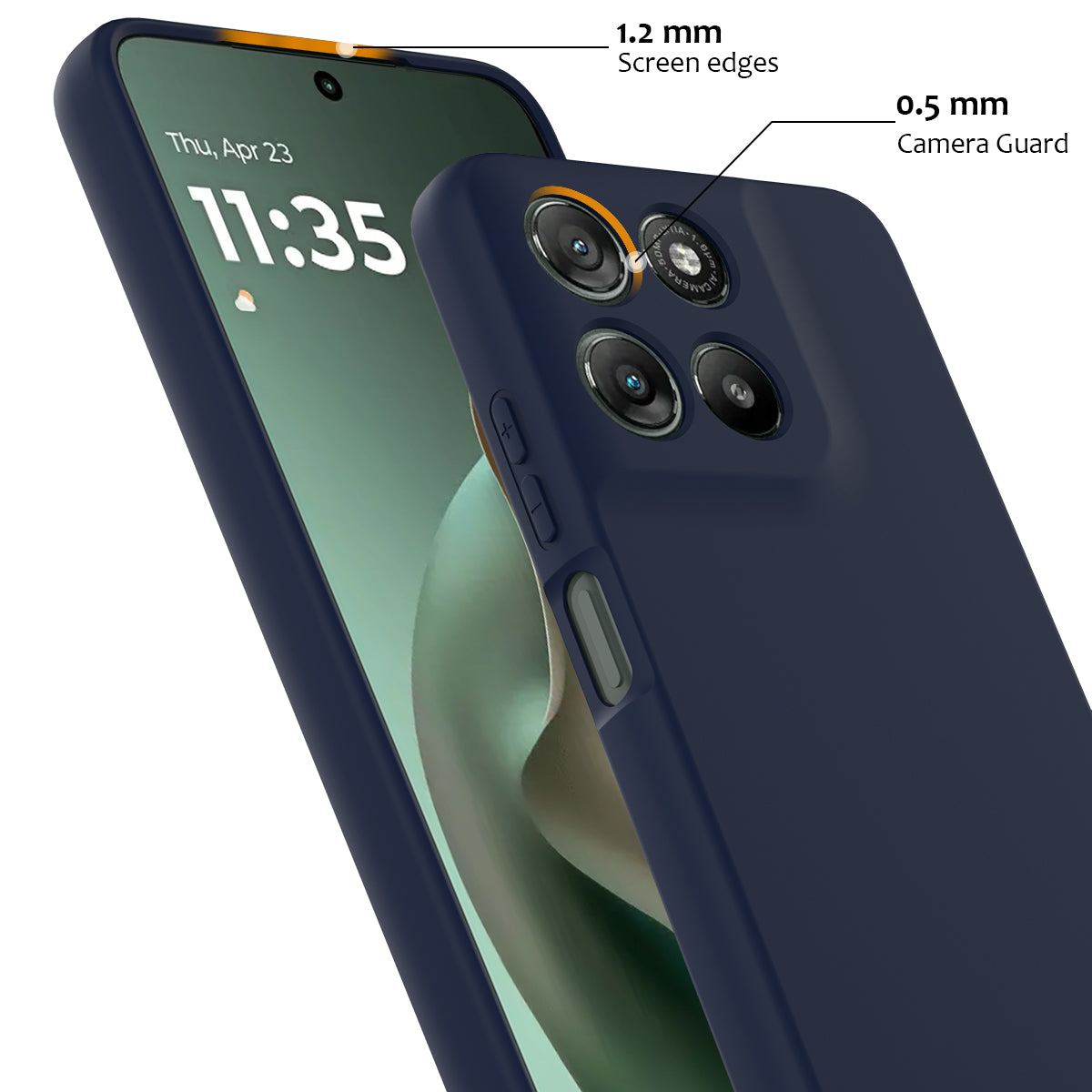 For Motorola Moto G57 5G / Motorola Moto G57 Power 5G / Motorola Moto G100 5G (2025) / Motorola Moto G100s 5G / Motorola Moto G67 Power 5G Magnetic Case Anti-Drop Liquid Silicone Phone Cover - Dark Blue