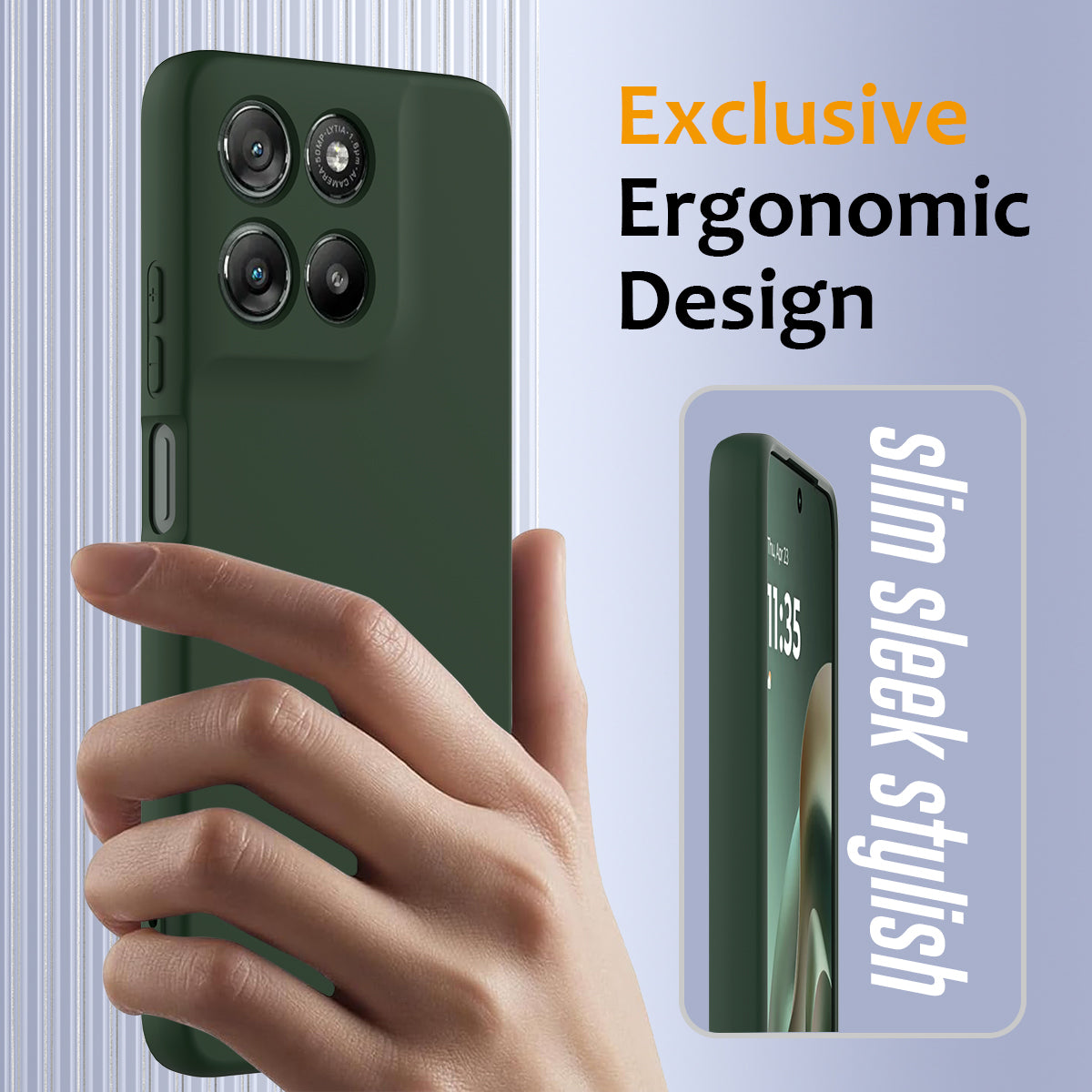 For Motorola Moto G57 5G / Motorola Moto G57 Power 5G / Motorola Moto G100 5G (2025) / Motorola Moto G100s 5G / Motorola Moto G67 Power 5G Magnetic Case Anti-Drop Liquid Silicone Phone Cover - Dark Green