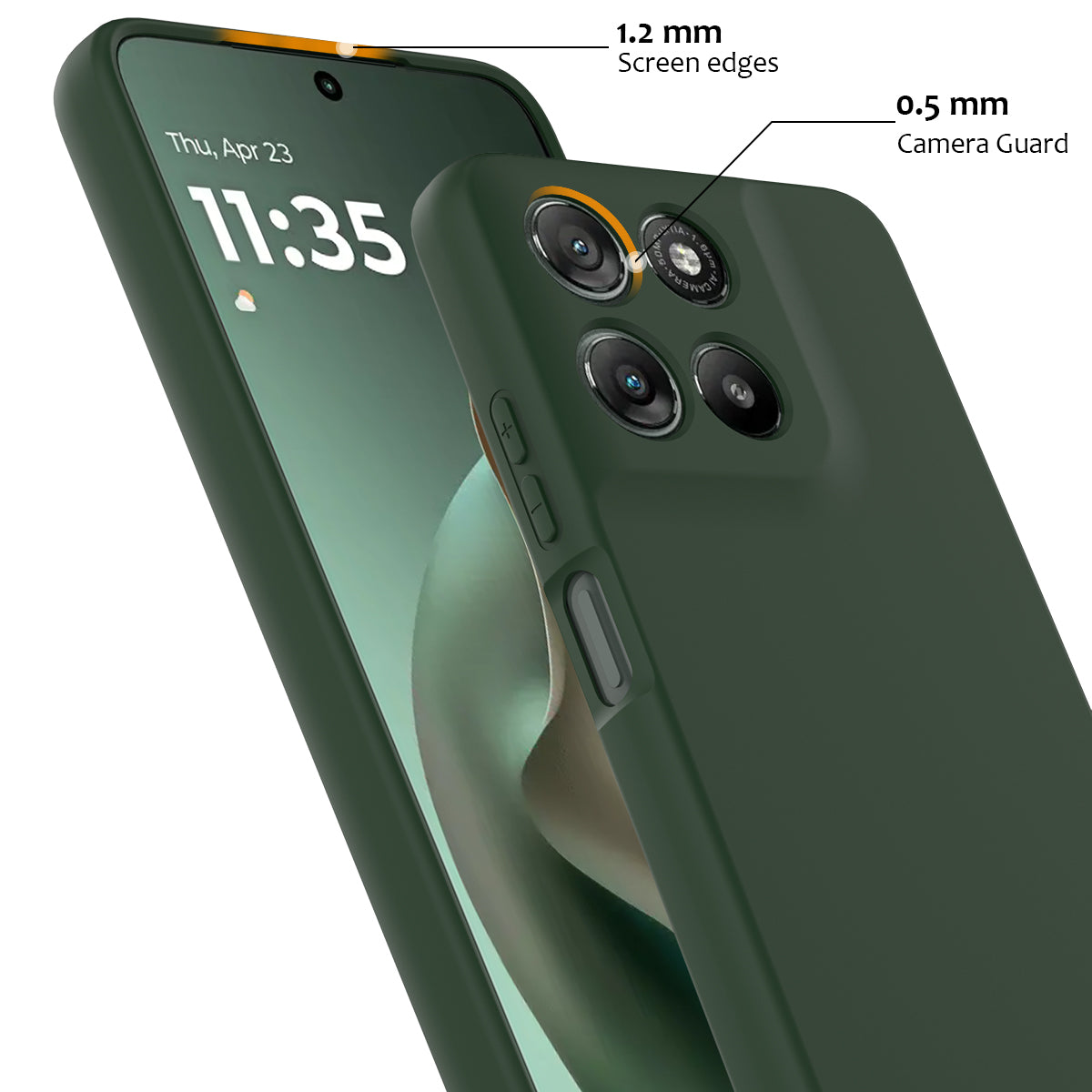 For Motorola Moto G57 5G / Motorola Moto G57 Power 5G / Motorola Moto G100 5G (2025) / Motorola Moto G100s 5G / Motorola Moto G67 Power 5G Magnetic Case Anti-Drop Liquid Silicone Phone Cover - Dark Green