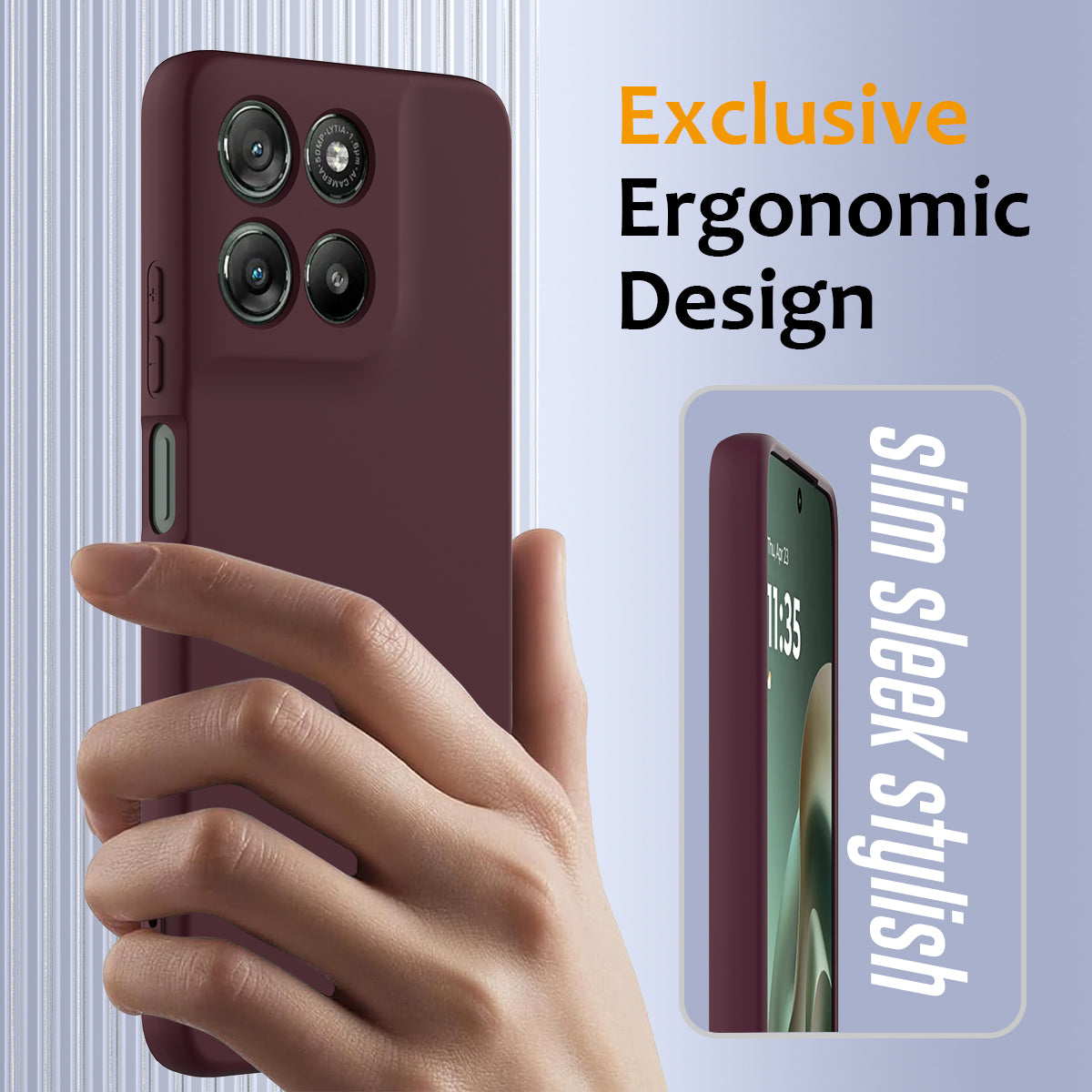 For Motorola Moto G57 5G / Motorola Moto G57 Power 5G / Motorola Moto G100 5G (2025) / Motorola Moto G100s 5G / Motorola Moto G67 Power 5G Magnetic Case Anti-Drop Liquid Silicone Phone Cover - Wine Red