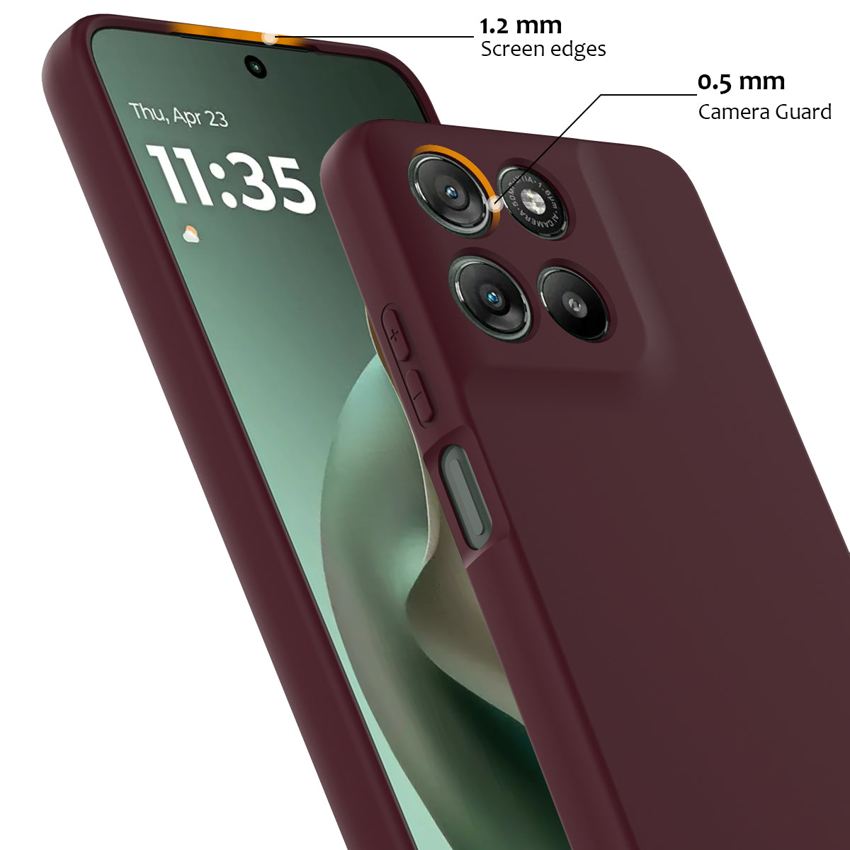 For Motorola Moto G57 5G / Motorola Moto G57 Power 5G / Motorola Moto G100 5G (2025) / Motorola Moto G100s 5G / Motorola Moto G67 Power 5G Magnetic Case Anti-Drop Liquid Silicone Phone Cover - Wine Red