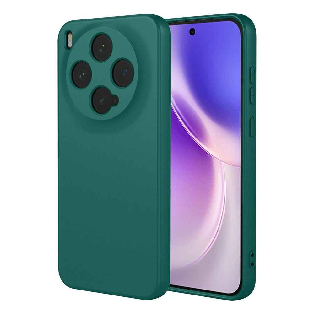 For vivo X300 5G Case Liquid Silicone Feel Soft TPU Protective Phone Cover - Blackish Green