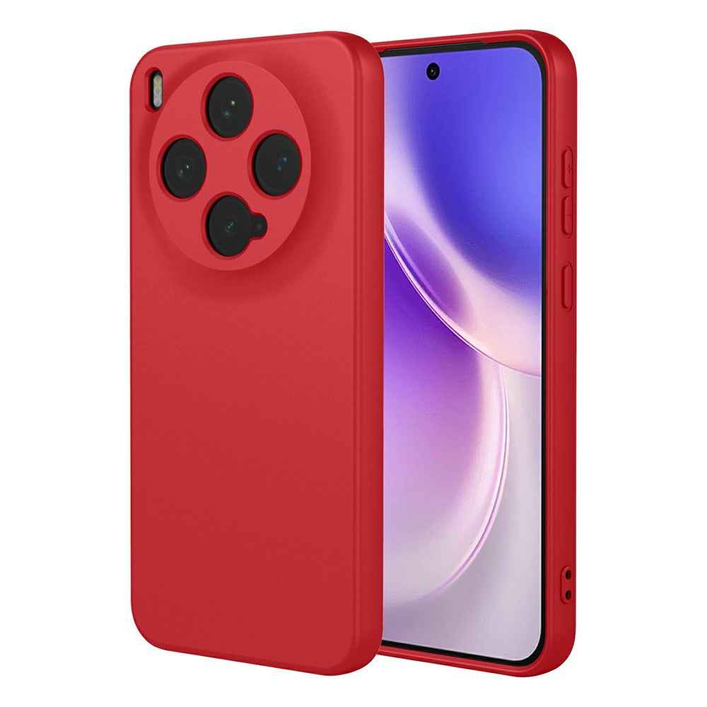 For vivo X300 5G Case Liquid Silicone Feel Soft TPU Protective Phone Cover - Red