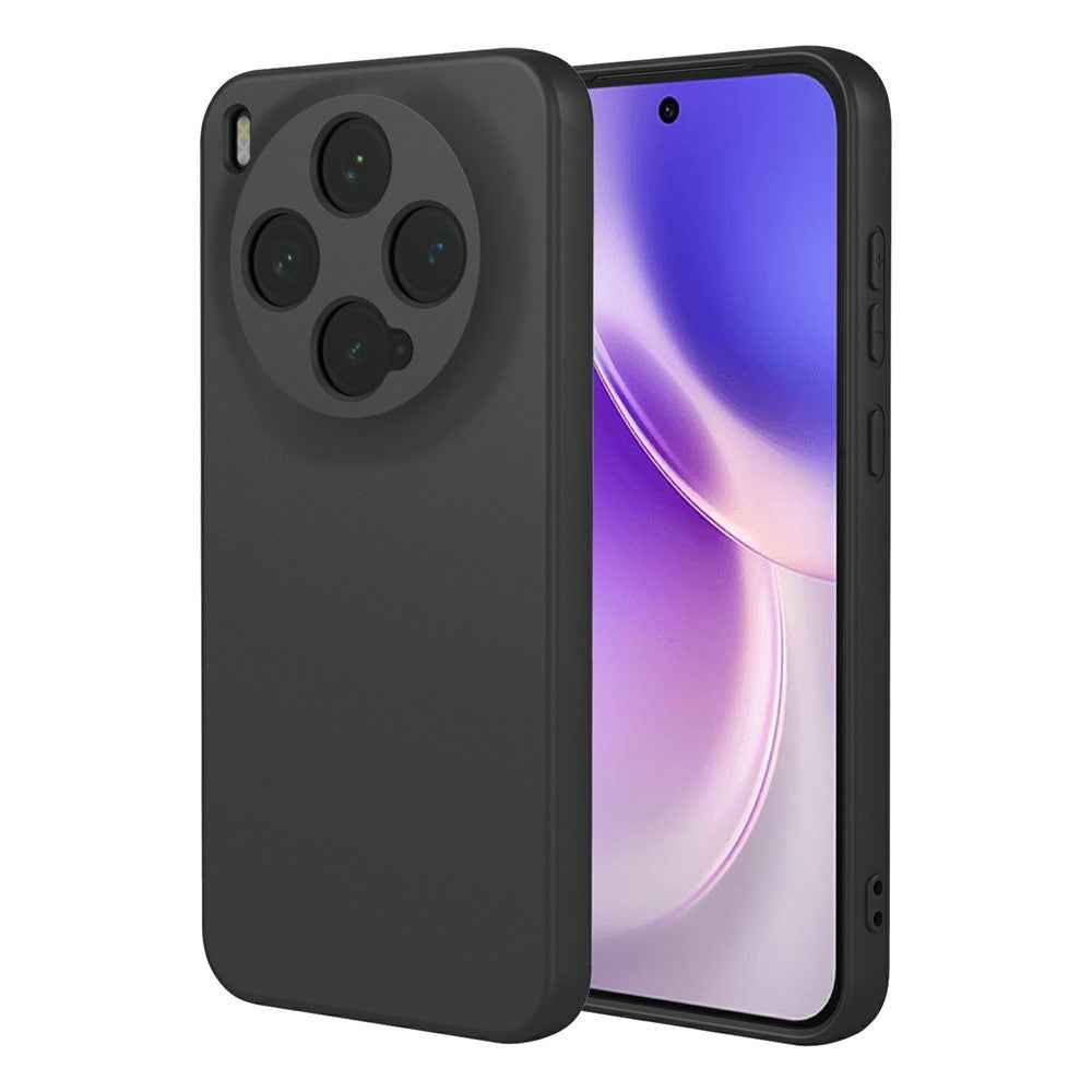 For vivo X300 5G Case Liquid Silicone Feel Soft TPU Protective Phone Cover - Black