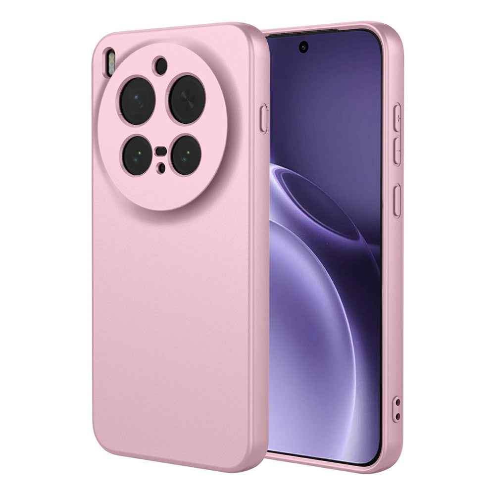 For vivo X300 Pro 5G Case Liquid Silicone Feel Soft TPU Protective Phone Cover - Pink