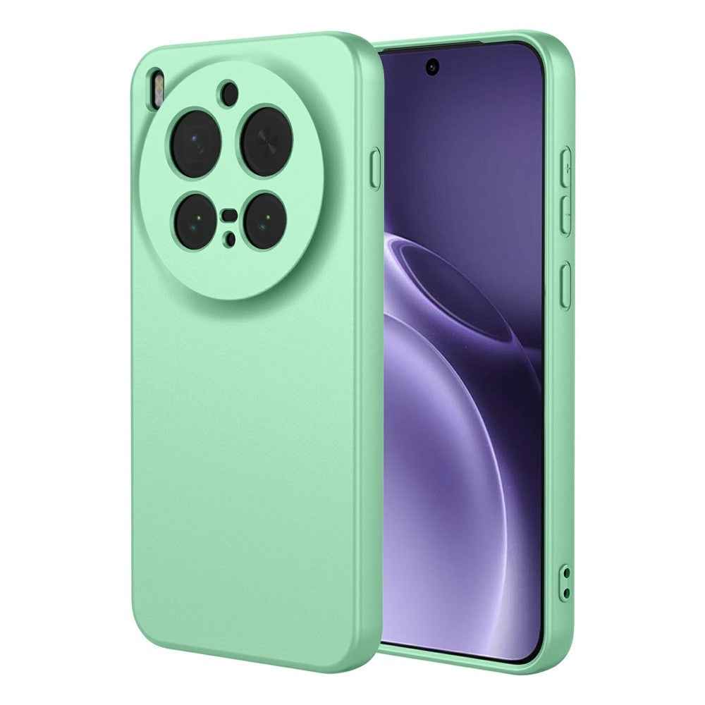 For vivo X300 Pro 5G Case Liquid Silicone Feel Soft TPU Protective Phone Cover - Matcha Green